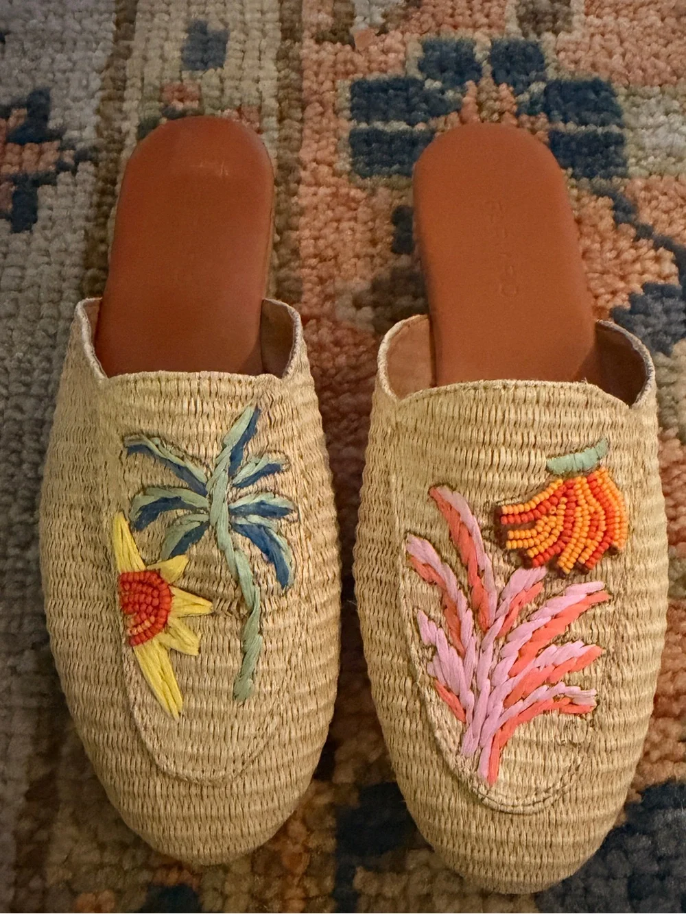 TROPICAL RAFFIA MULE - Picture 2 of 4
